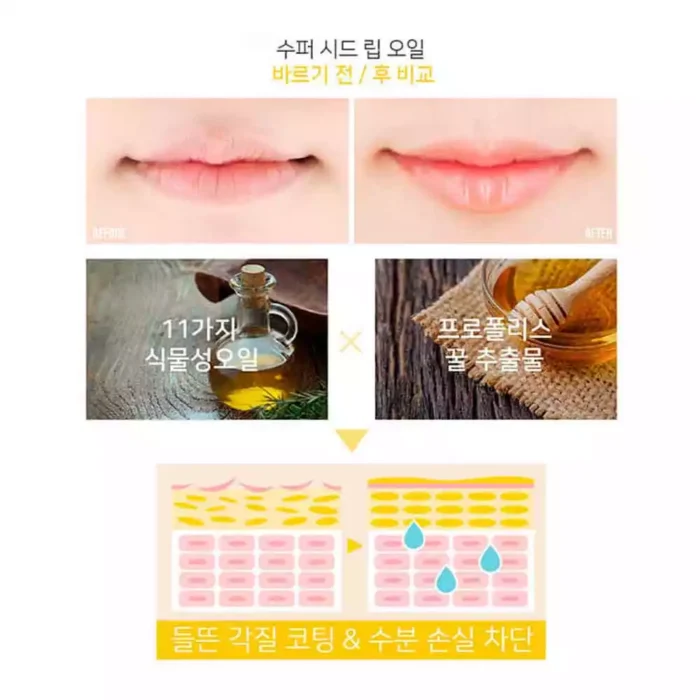 Питательное масло для губ с растительными экстрактами Petitfee Super Seed Lip Oil