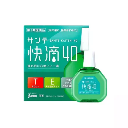 Освежающие капли для глаз с витамин Е Santen Sante 40 Kaiteki
