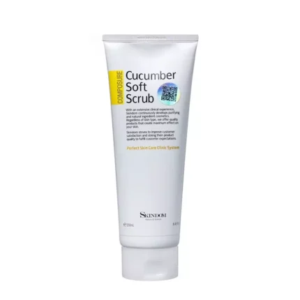 Нежный скраб для лица с экстрактом огурца Skindom Cucumber Soft Scrub, 250ml