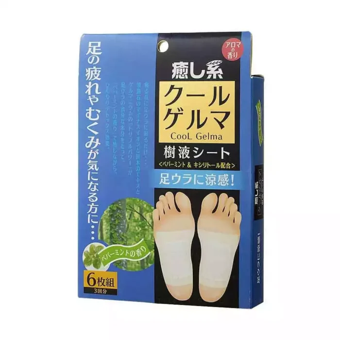 Пластырь шлаковыводящий с аромотом мяты Hadariki Cool Gelma Foot Pad, 6 штук