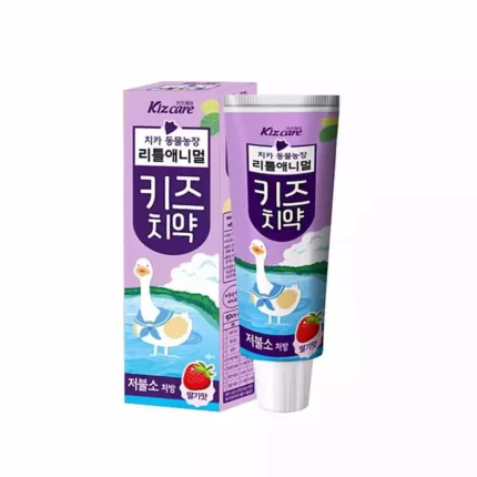 Детская зубная паста с ярким вкусом клубники Kizcare Kids Care Animal Farm, 80g